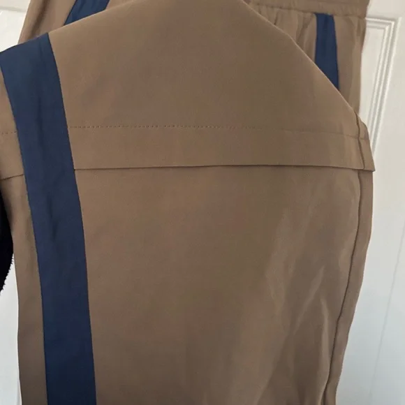 Cargo Pants Navy Side Stripe Sports Khakis Loose Straight Leg - Picture 5 of 6